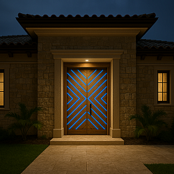 Porte bois lumineuse naturelle design unique par Design'Air
