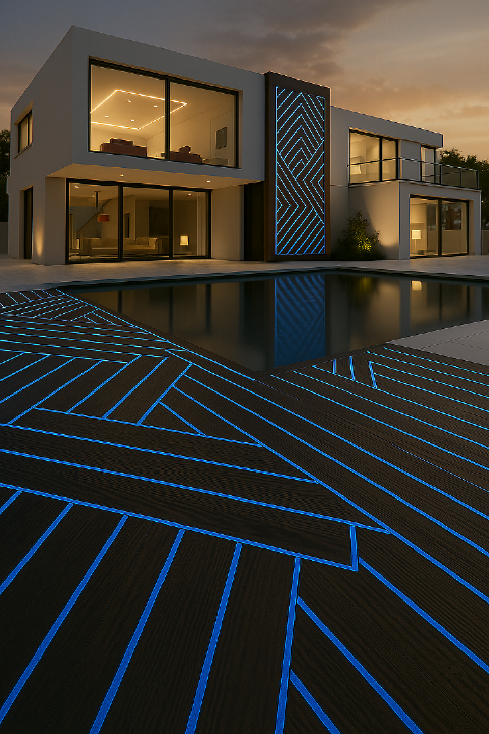 Sol et revêtement bois lumineux naturel design unique par Design'Air