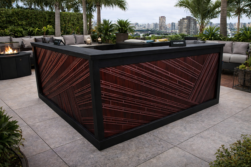 Mini-bar lumineux naturel design unique par Design'Air