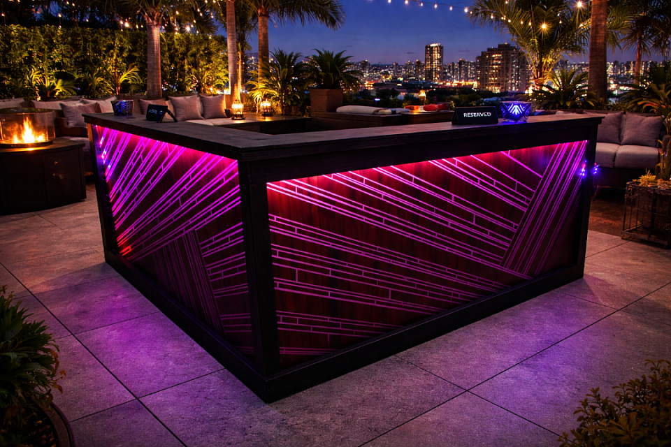 Mini-bar lumineux naturel design unique par Design'Air