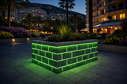 Jardinière Lumen Stone lumineuse naturelle design unique par Design'Air
