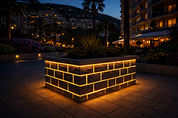 Jardinière Lumen Stone lumineuse naturelle design unique par Design'Air