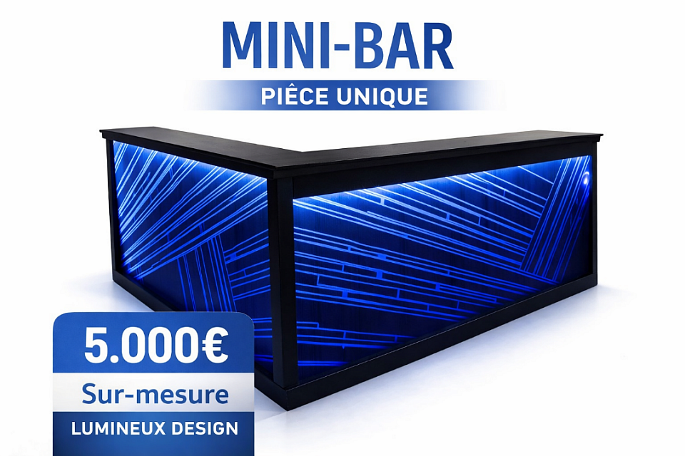 Mini-bar lumineux naturel design unique par Design'Air
